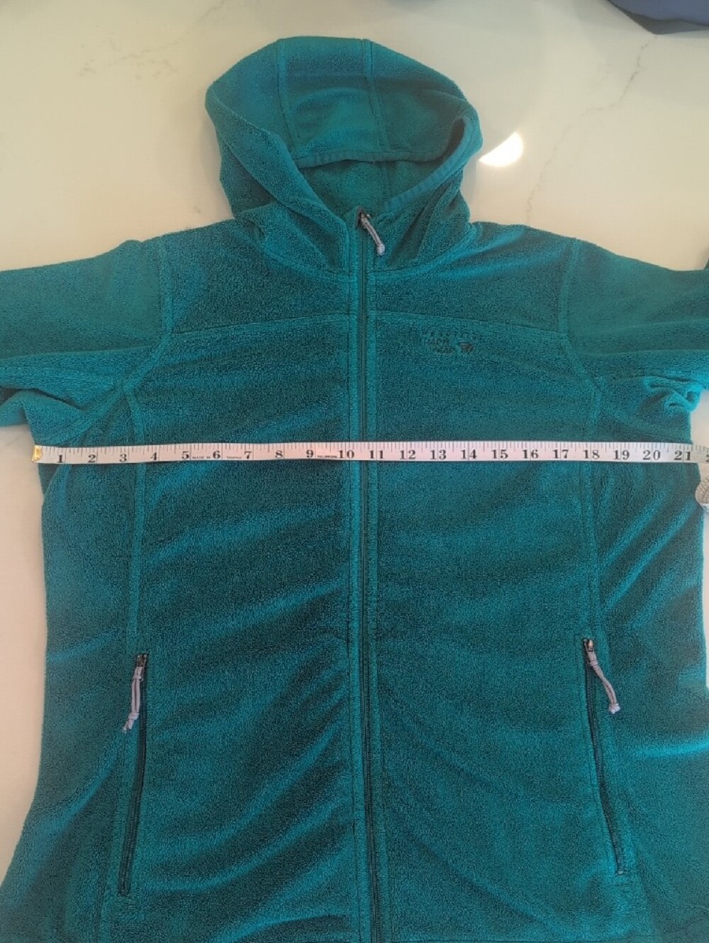 Mountain Hardwear Turquoise /Teal Full-Zip Hooded Fleece Jacket - Picture 5 of 13